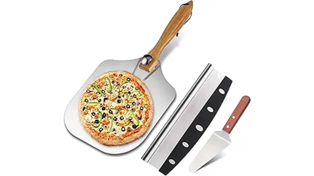 aluminum pizza peel set