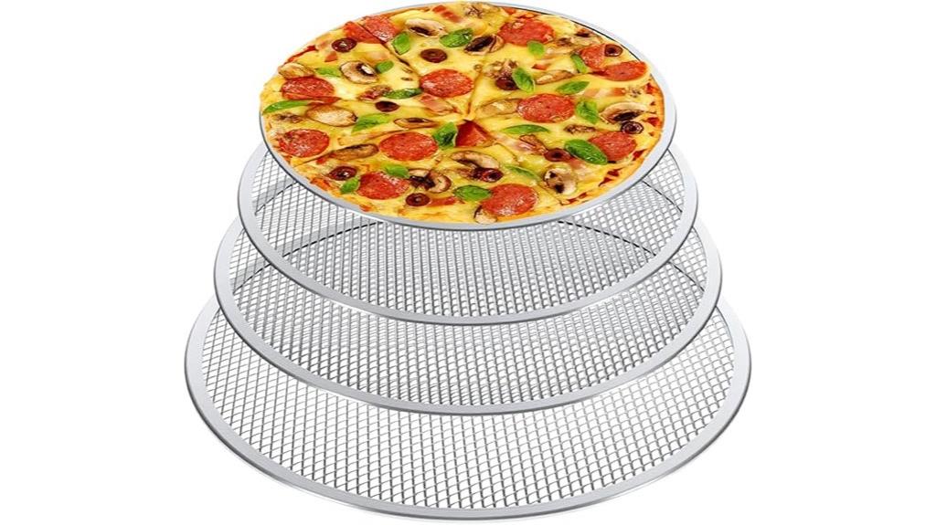 aluminum pizza screen set