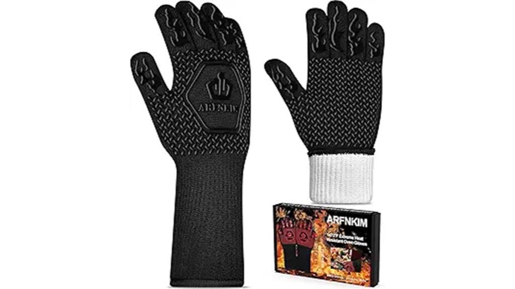 black heat resistant gloves