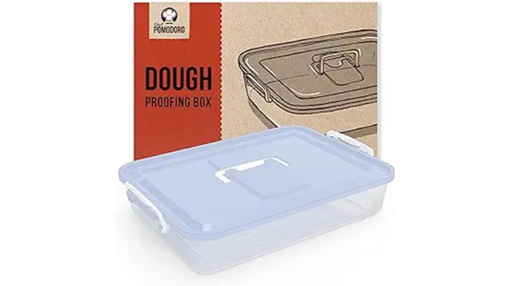 blue pizza dough proofing box