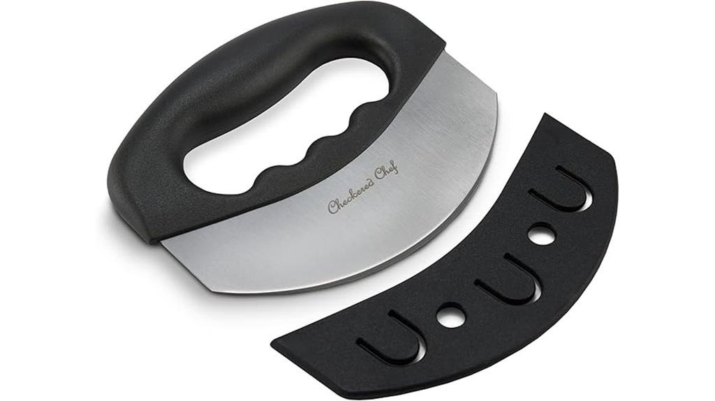 checkered salad chopper tool