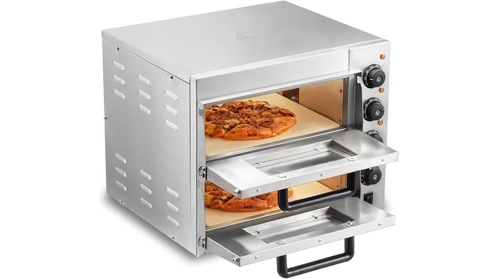 double deck electric pizza oven