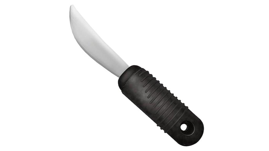 ergonomic black rocker knife