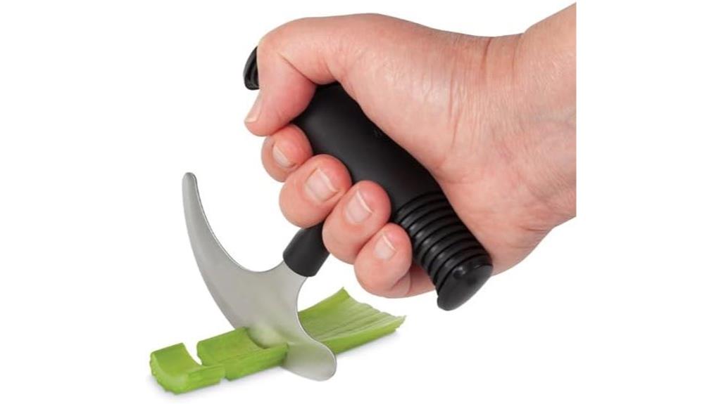 ergonomic rocker knife handle