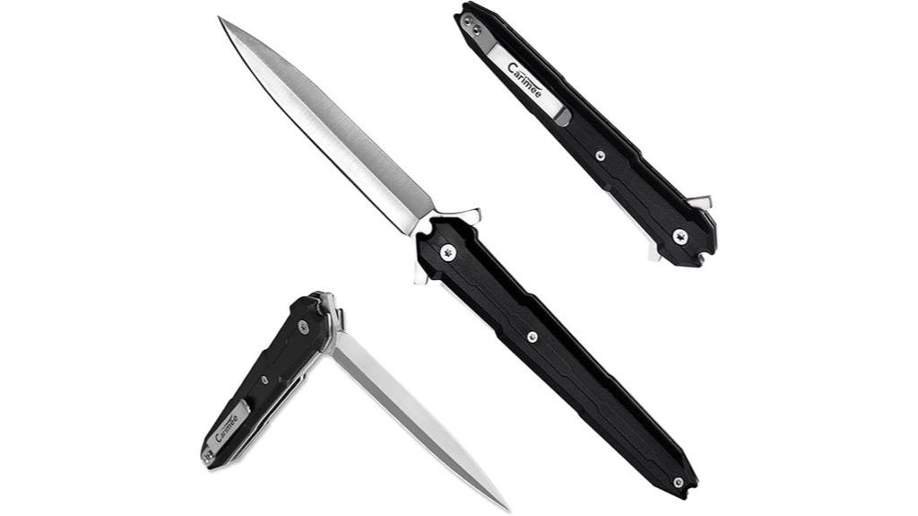 folding knife with steel blade