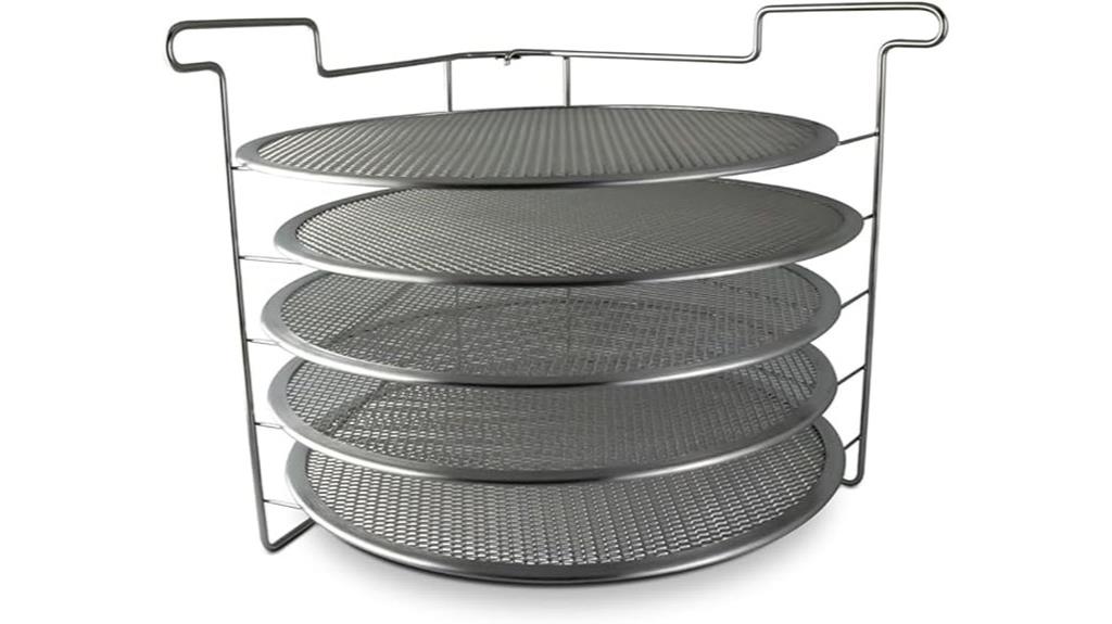 folding pizza rack with screens