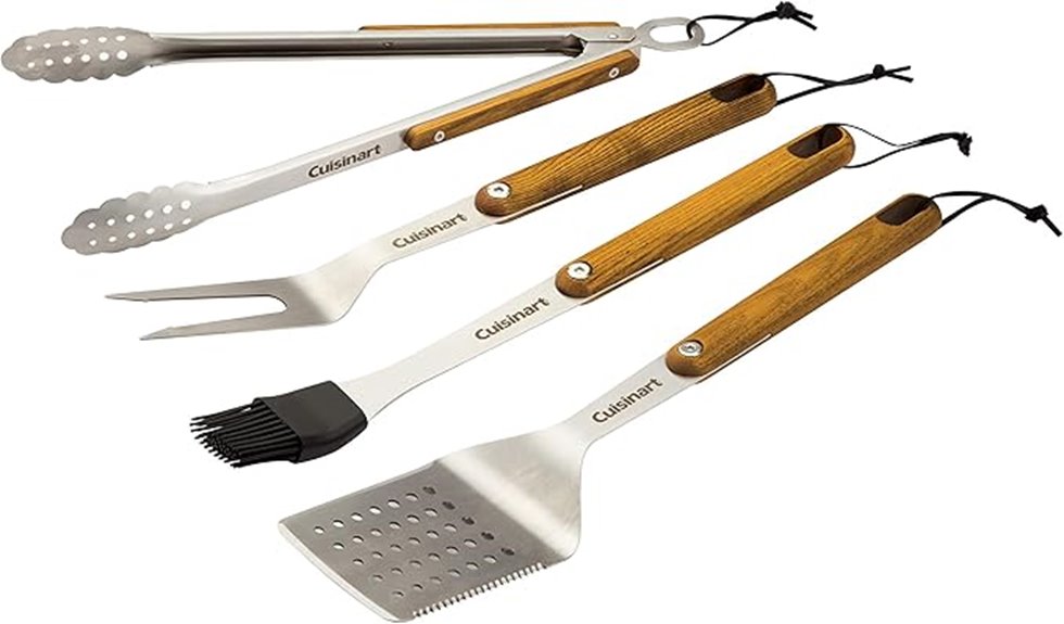 four piece grilling utensils