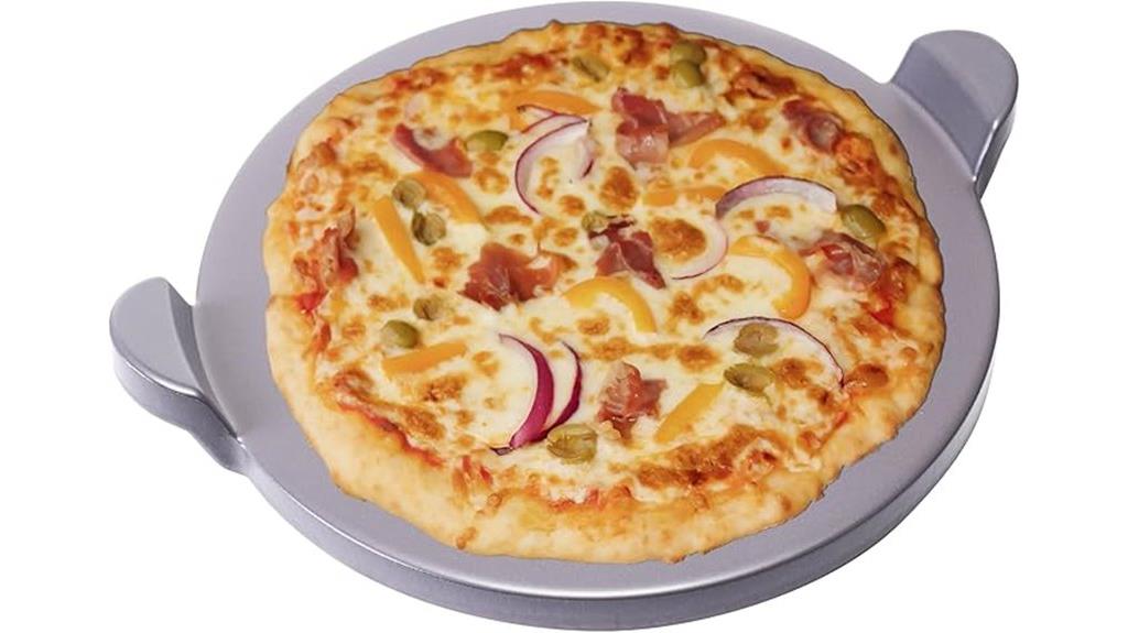 glazed round pizza stone