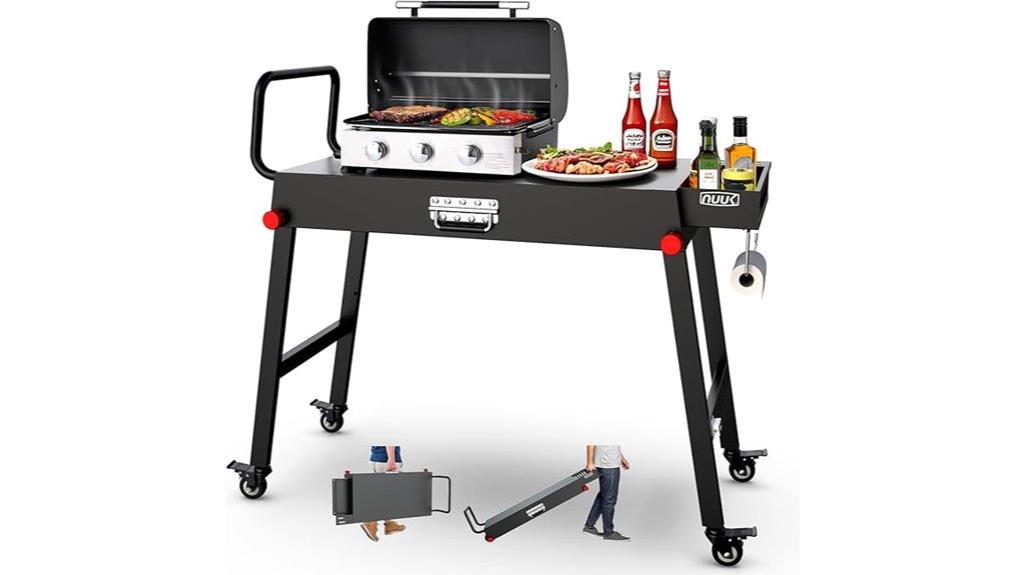 heavy folding grill cart