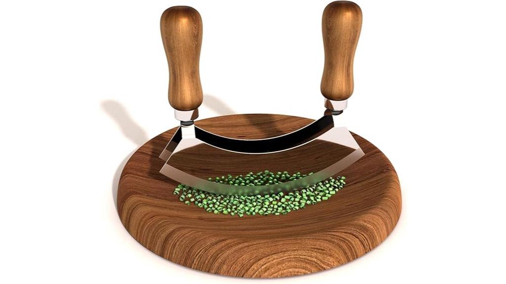 herb knife and board