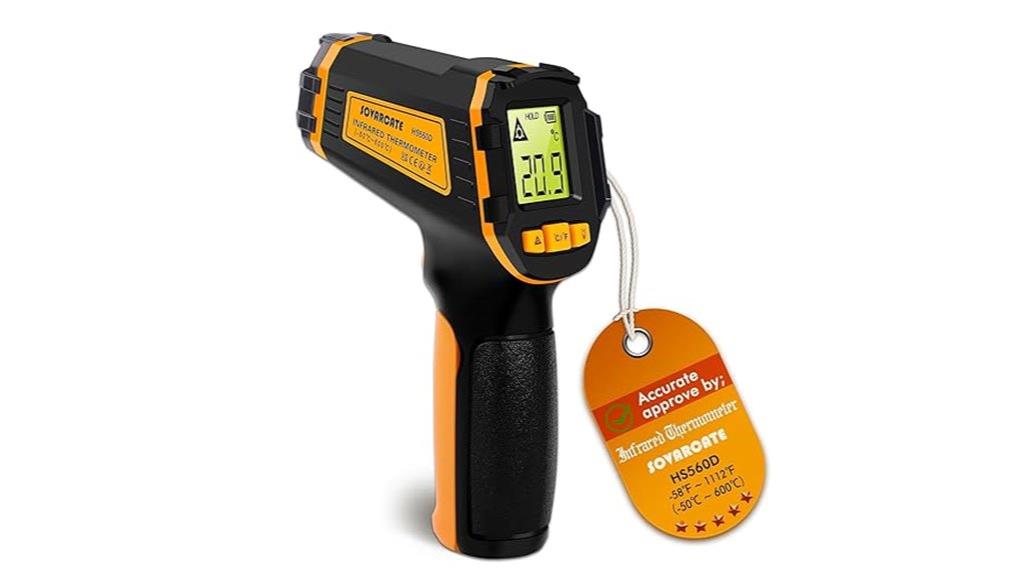 infrared cooking and hvac thermometer