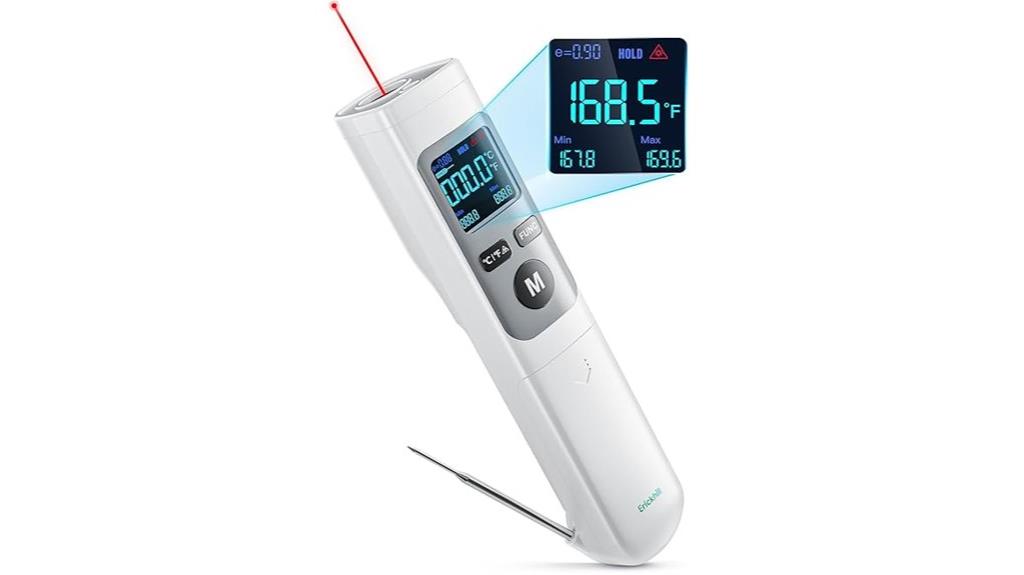 infrared thermometer with probe