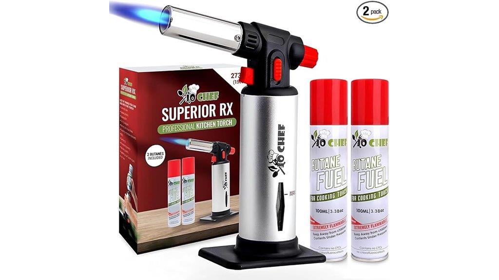 kitchen torch with refillable butane