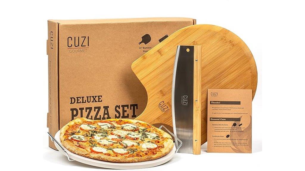 large pizza stone set