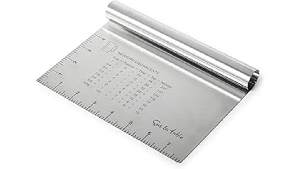 large stainless steel bench scraper