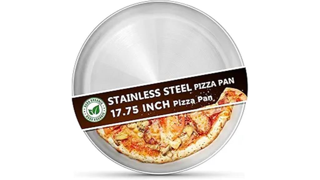 large stainless steel pizza pan