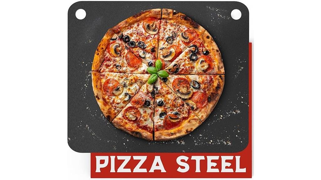 large steel pizza stone