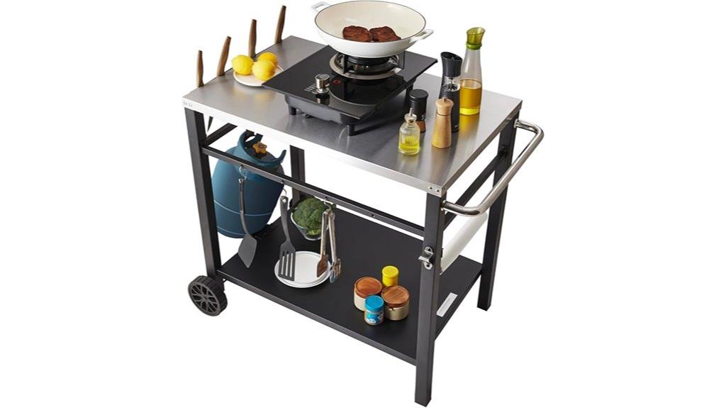outdoor grill cart