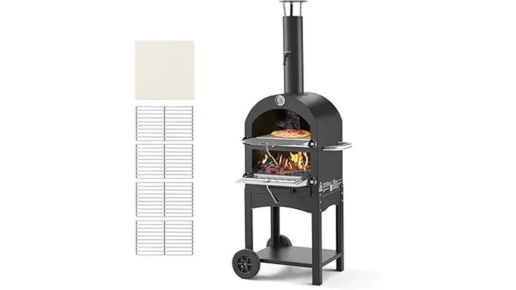 outdoor pizza oven wheels