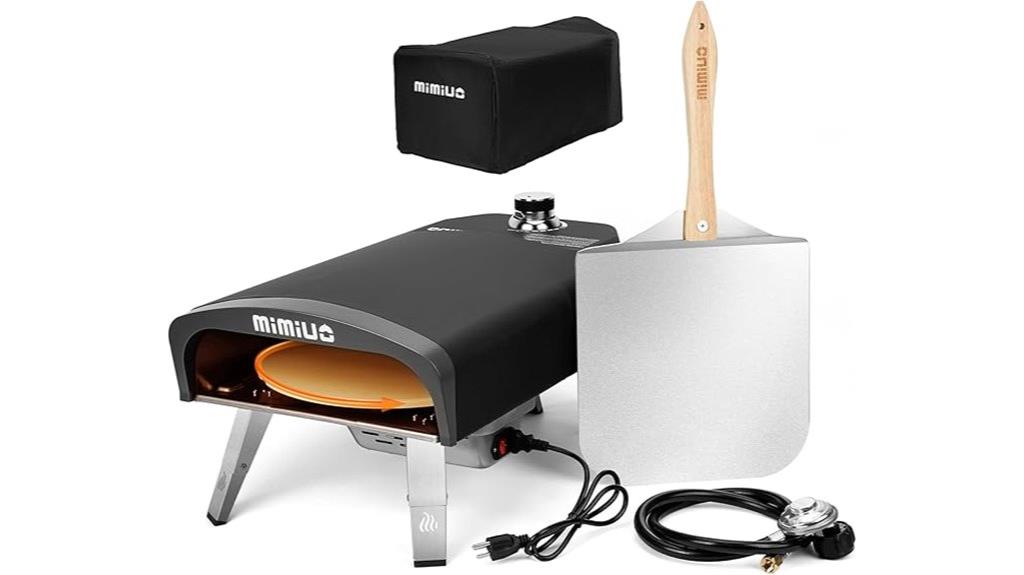 outdoor rotating pizza oven