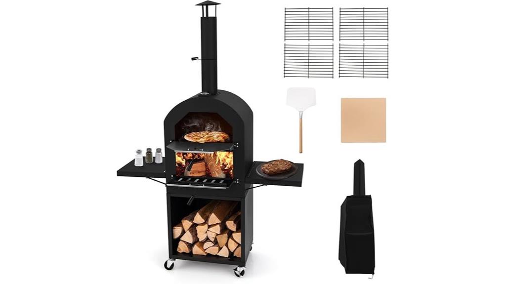 outdoor wood fired pizza oven
