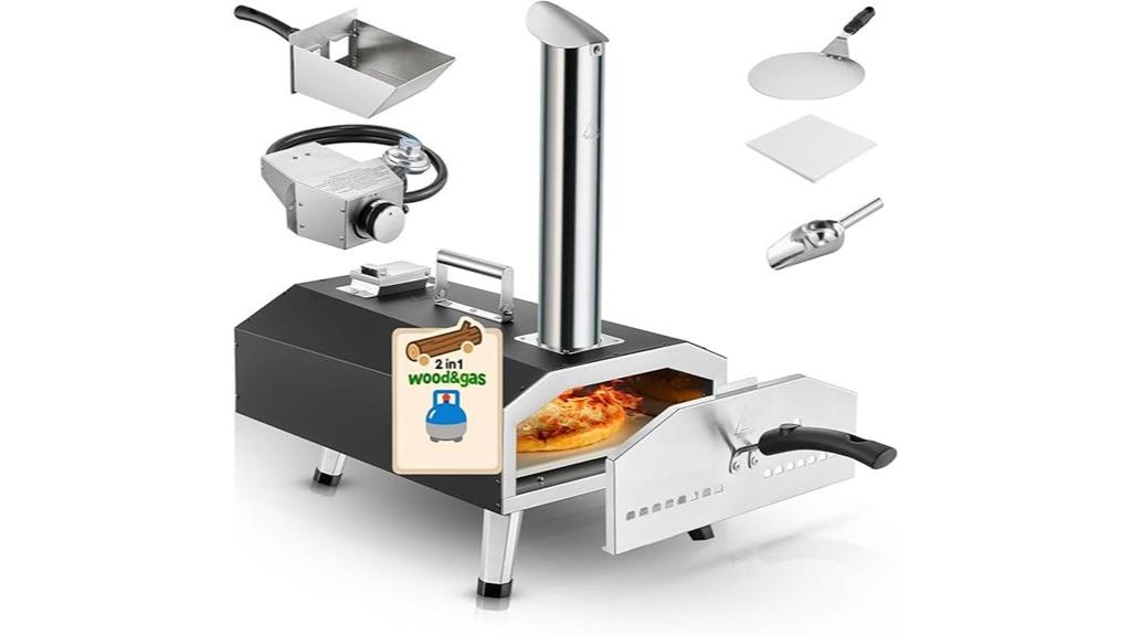 outdoor wood gas pizza oven