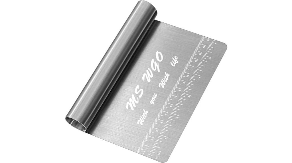 pastry scraper with scale