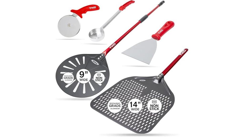 perforated pizza peel set