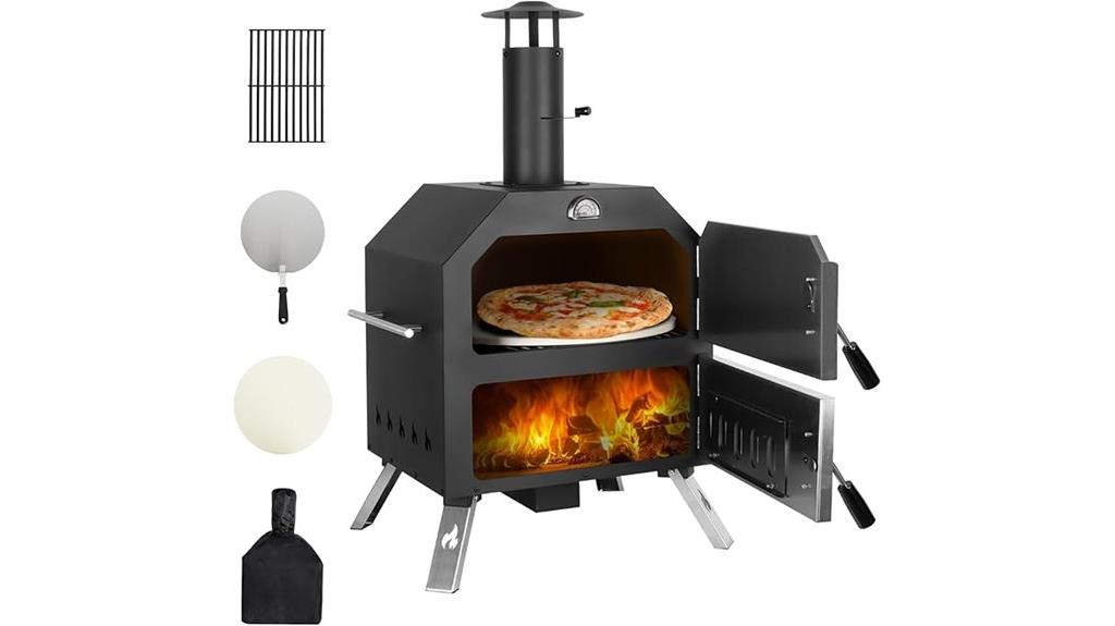 portable 12 inch wood fired pizza oven