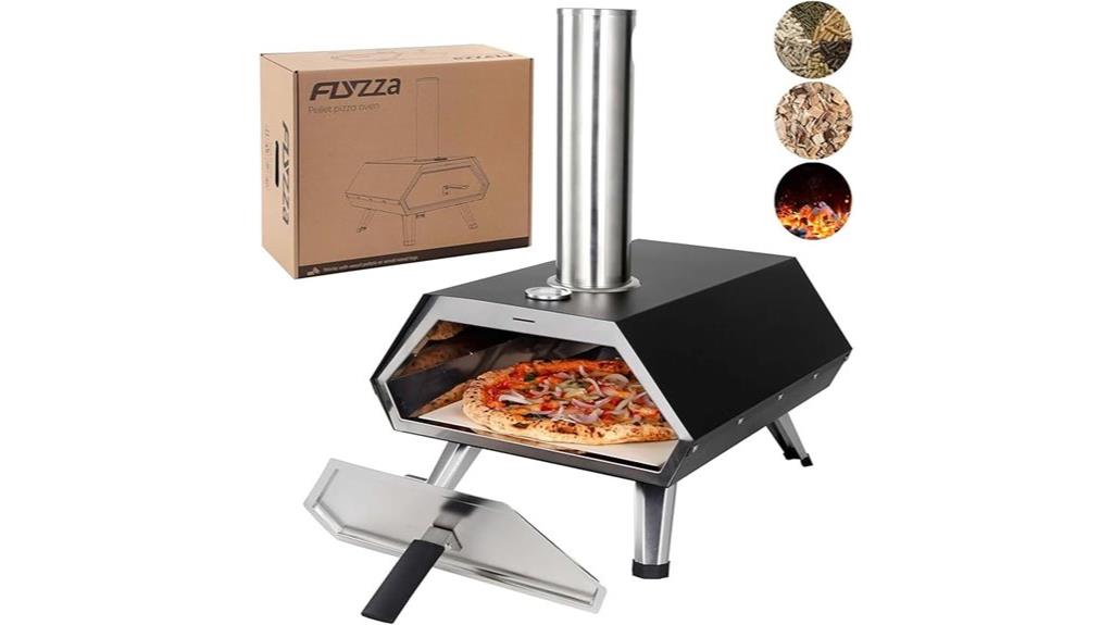 portable stainless pellet oven