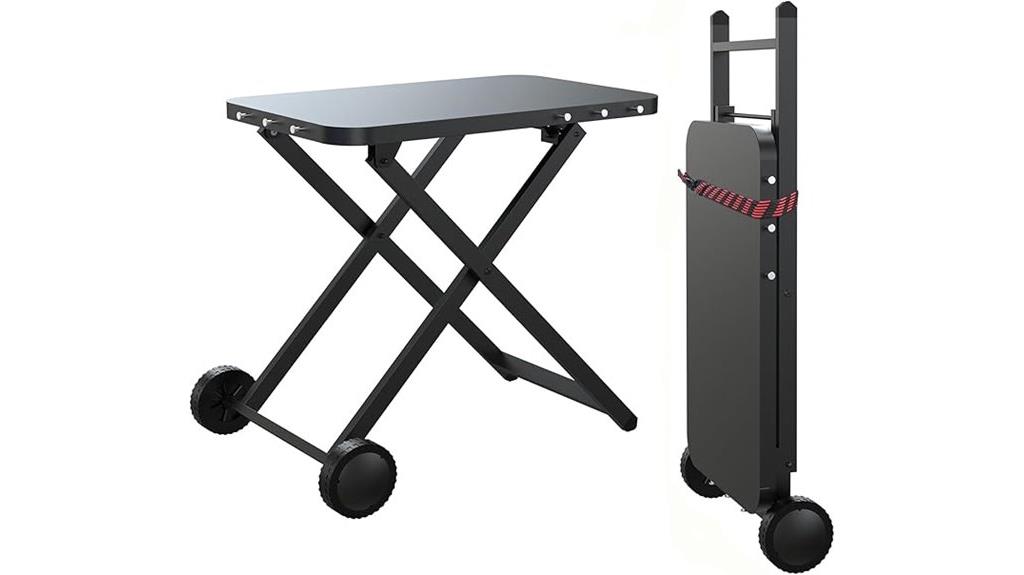 portable wheeled grill table
