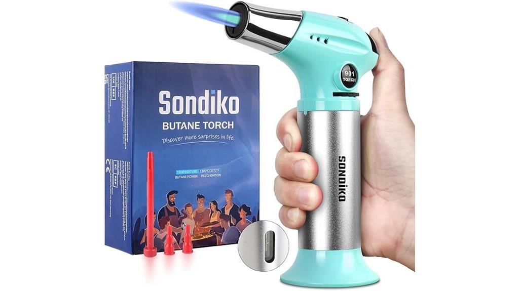 refillable torch with fuel gauge