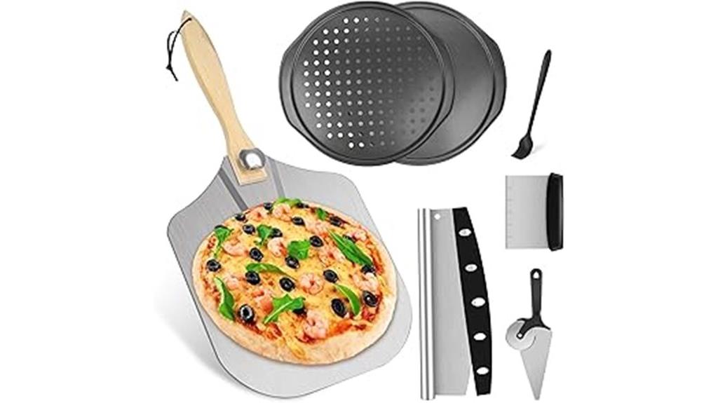 seven piece pizza accessories set