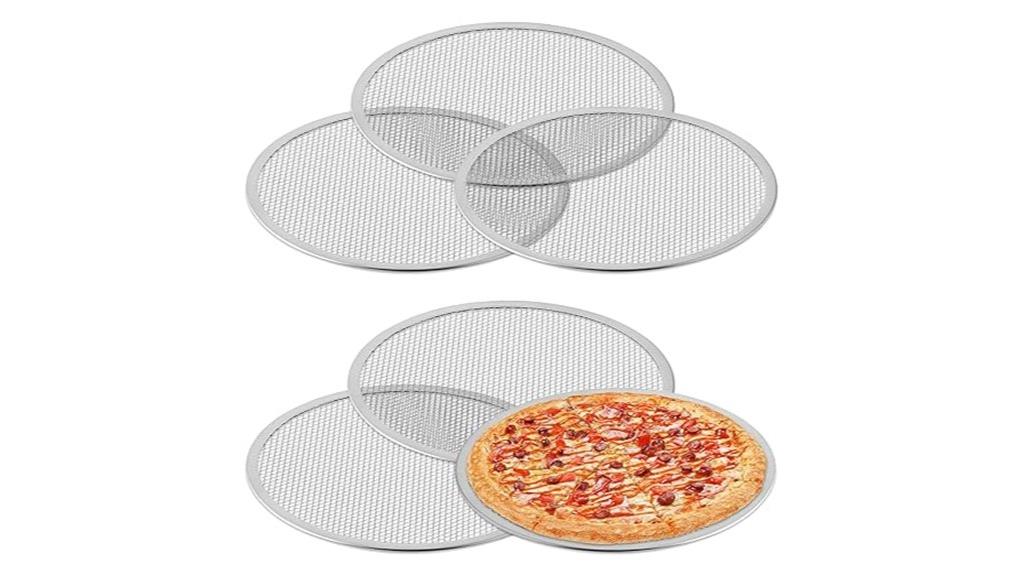 six pack aluminum pizza screens