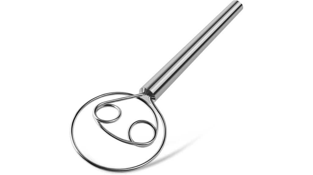 stainless steel dough whisk