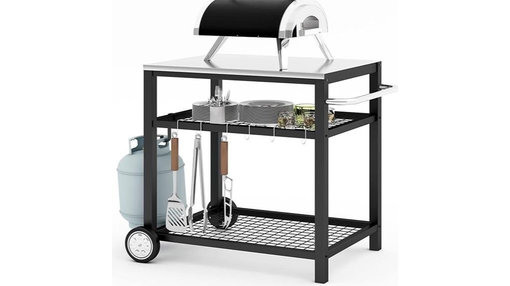 stainless steel mobile work table