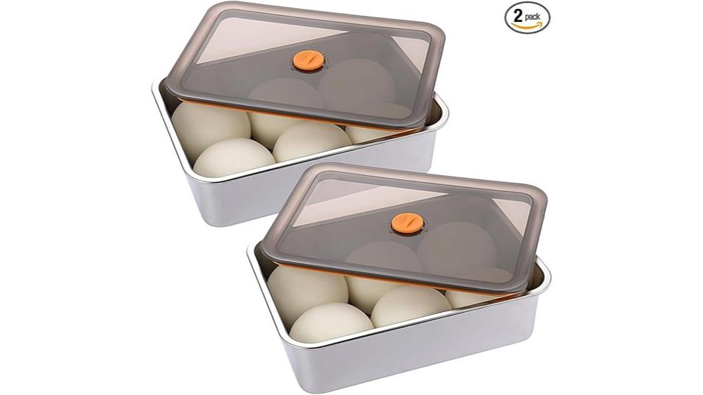 stainless steel proofing containers