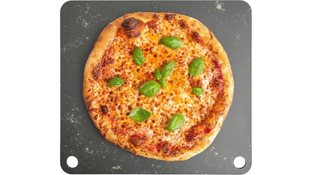 steel stone pizza baking
