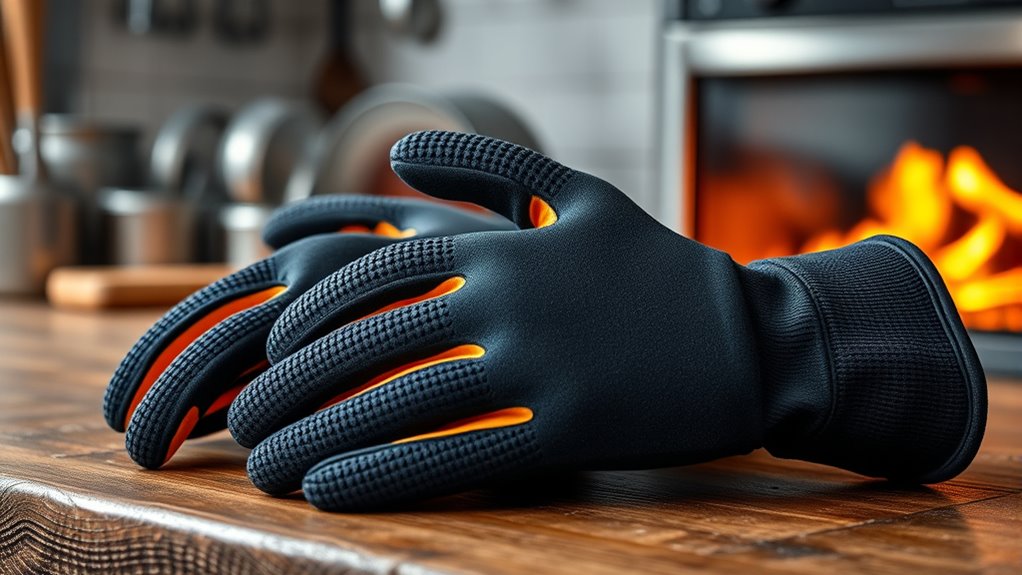 top double handle heat resistant gloves