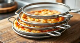 top double handle pizza screens