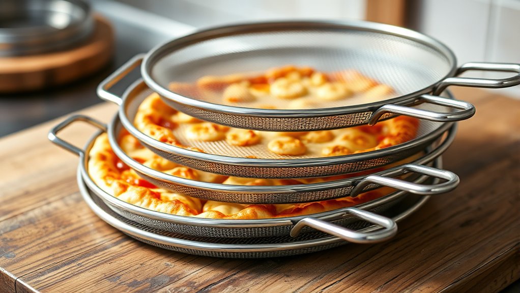 top double handle pizza screens