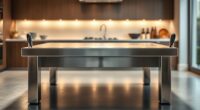 top double handle pizza tables