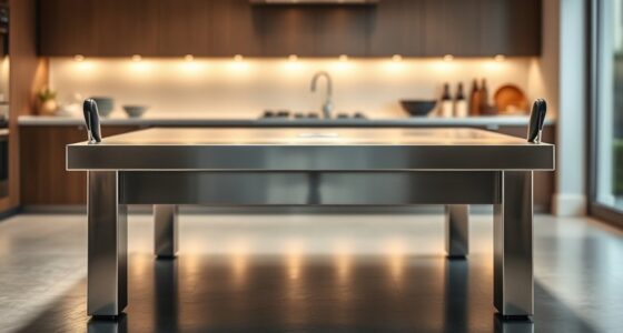 top double handle pizza tables