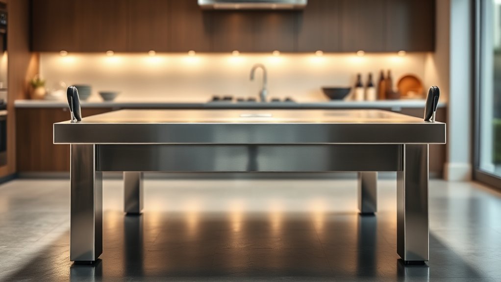 top double handle pizza tables