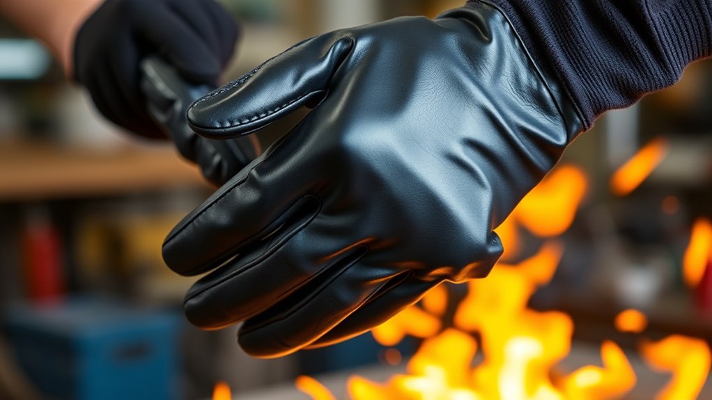 top folding heat resistant gloves