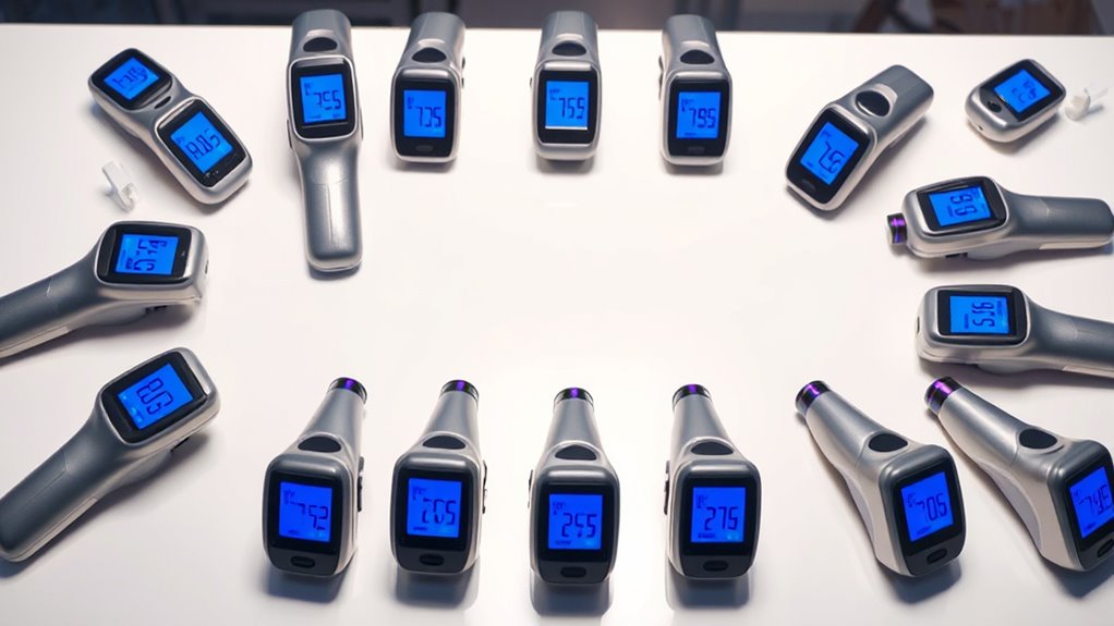 top folding infrared thermometers