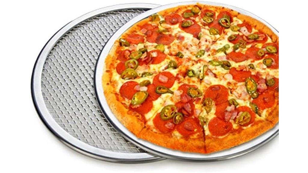 two piece aluminum pizza tray