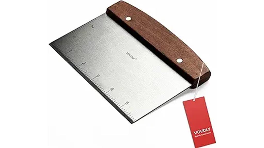 versatile bread and pizza scraper