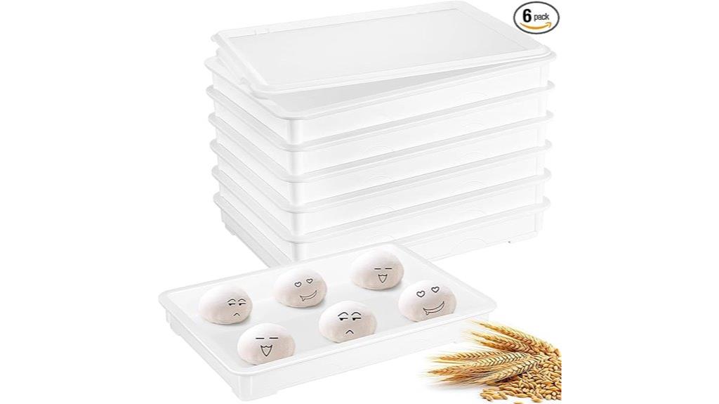 white pizza dough proofing tray