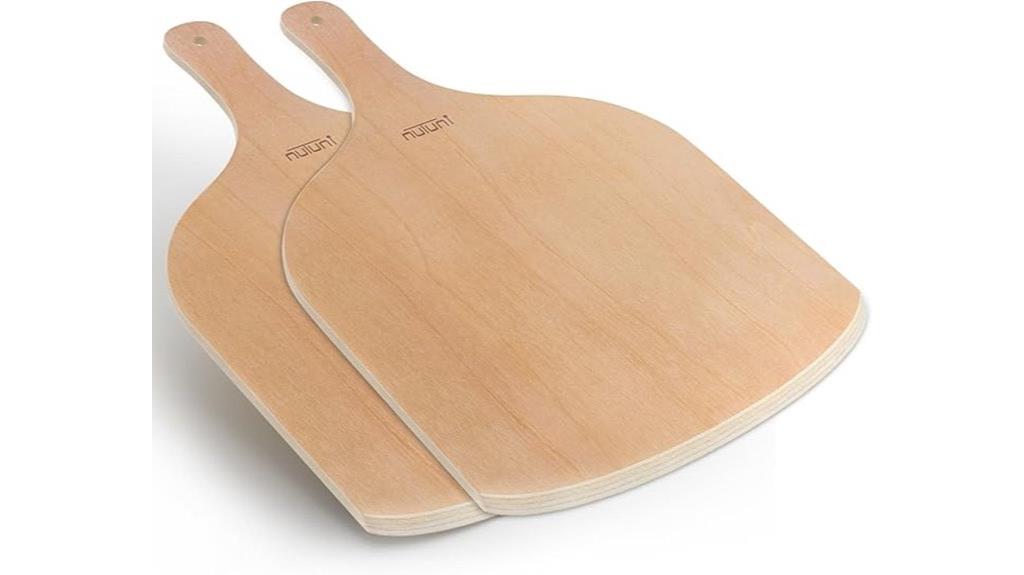 wooden 12 inch pizza paddles
